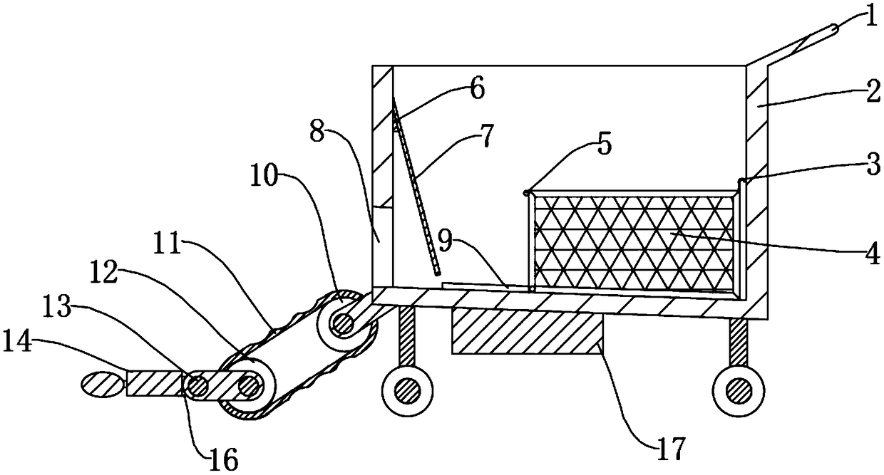 Efficient egg picking cart for ostrich ecologic breeding technology