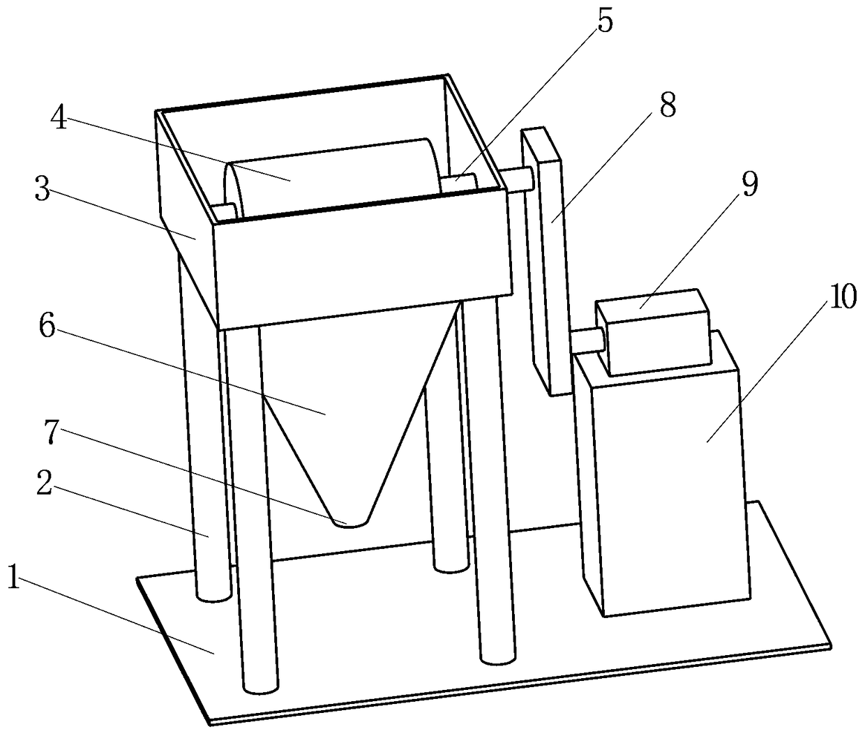 Medicinal material mixing device with discharging convenience