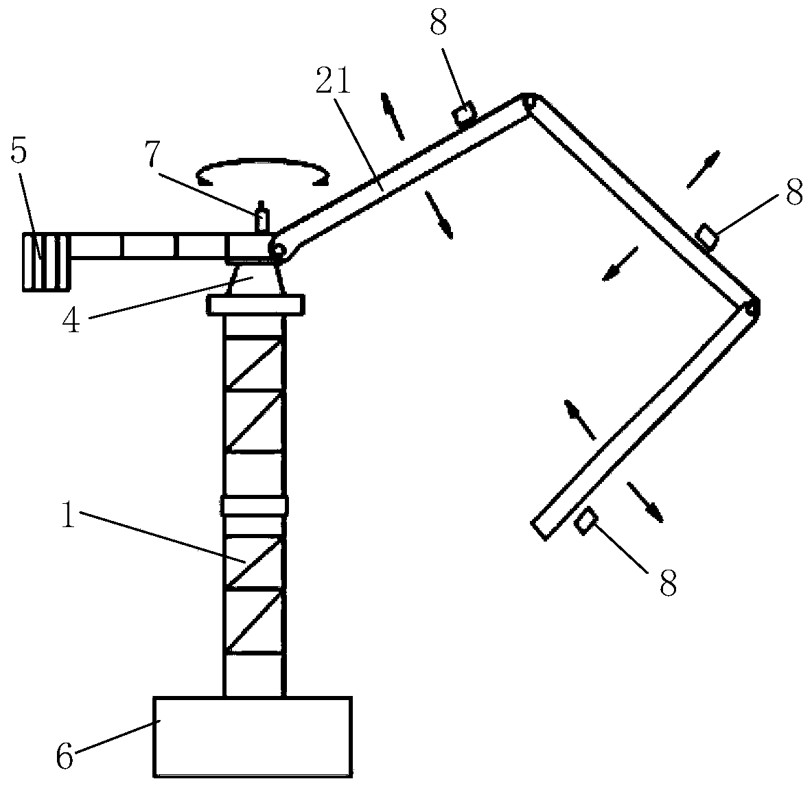 A kind of concrete distributing machine and circular distributing method