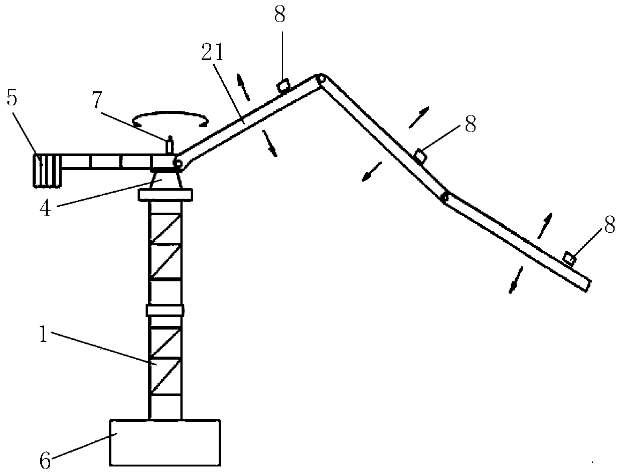 A kind of concrete distributing machine and circular distributing method