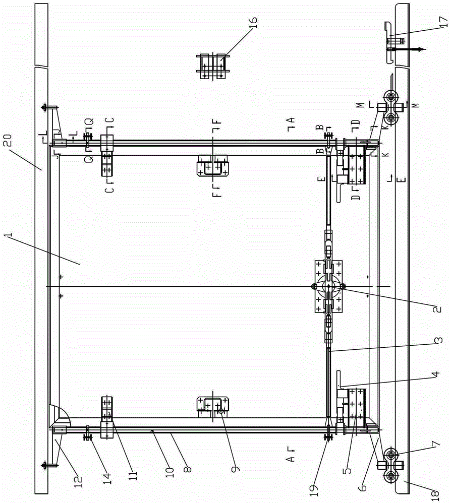 Railway wagon sliding recessed doors