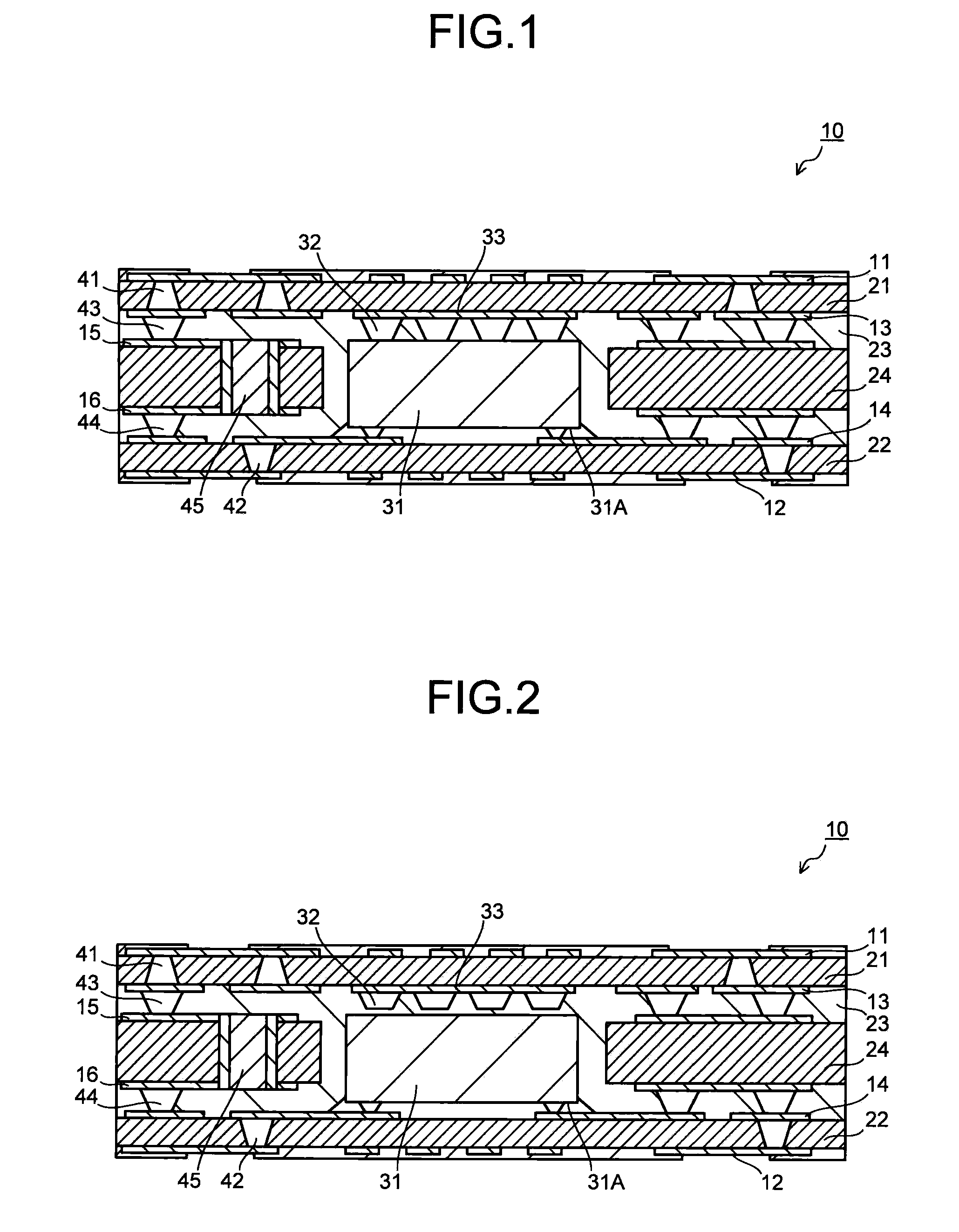 Electronic component built-in wiring board and method for radiating heat generated at the same