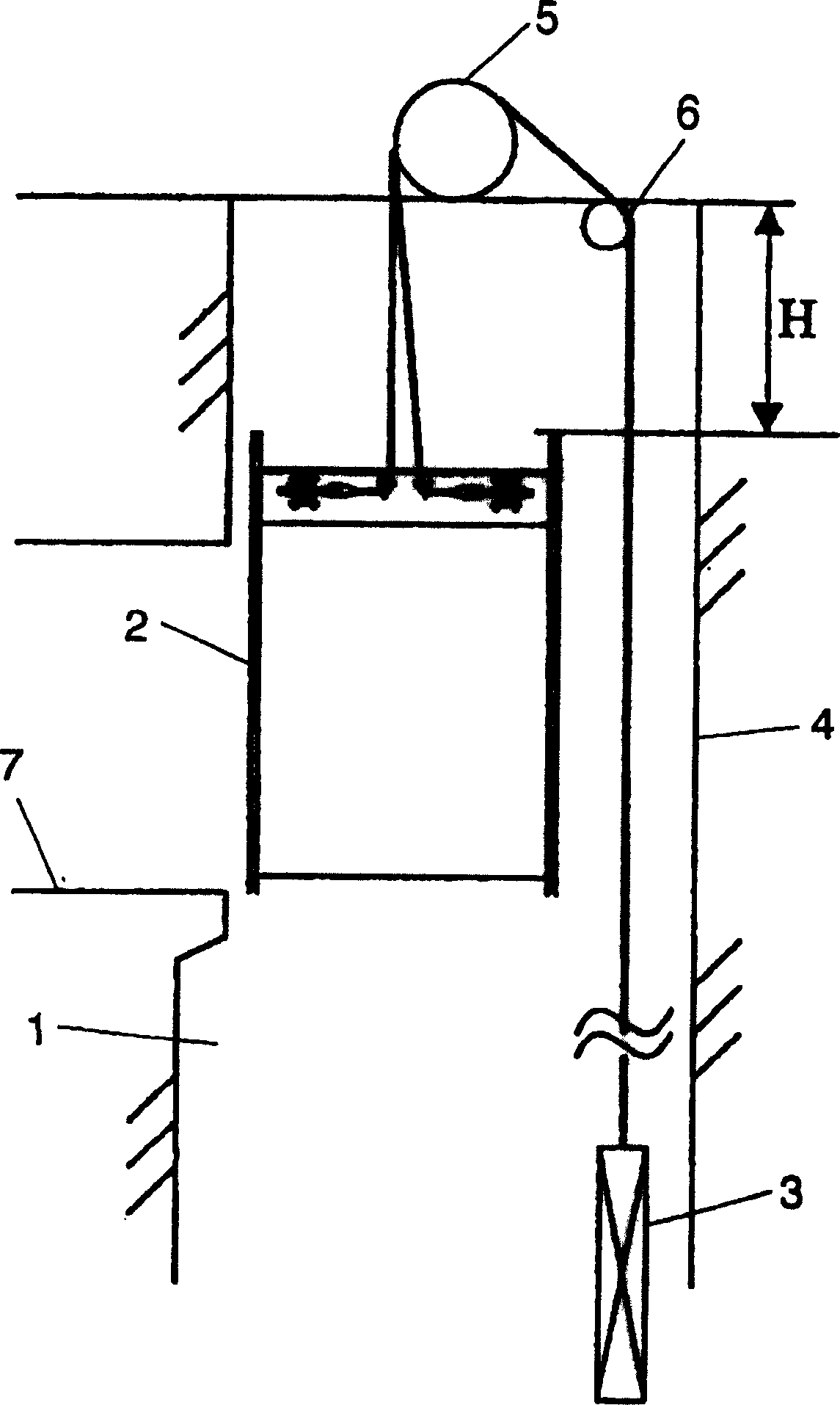 Connector of lift main hoist cable