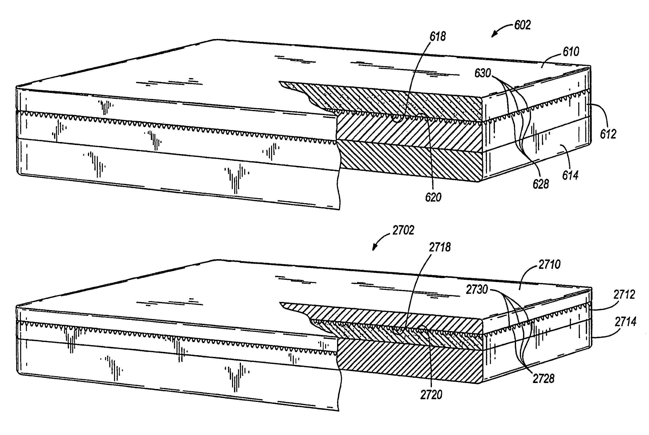 Reticulated material body support and method