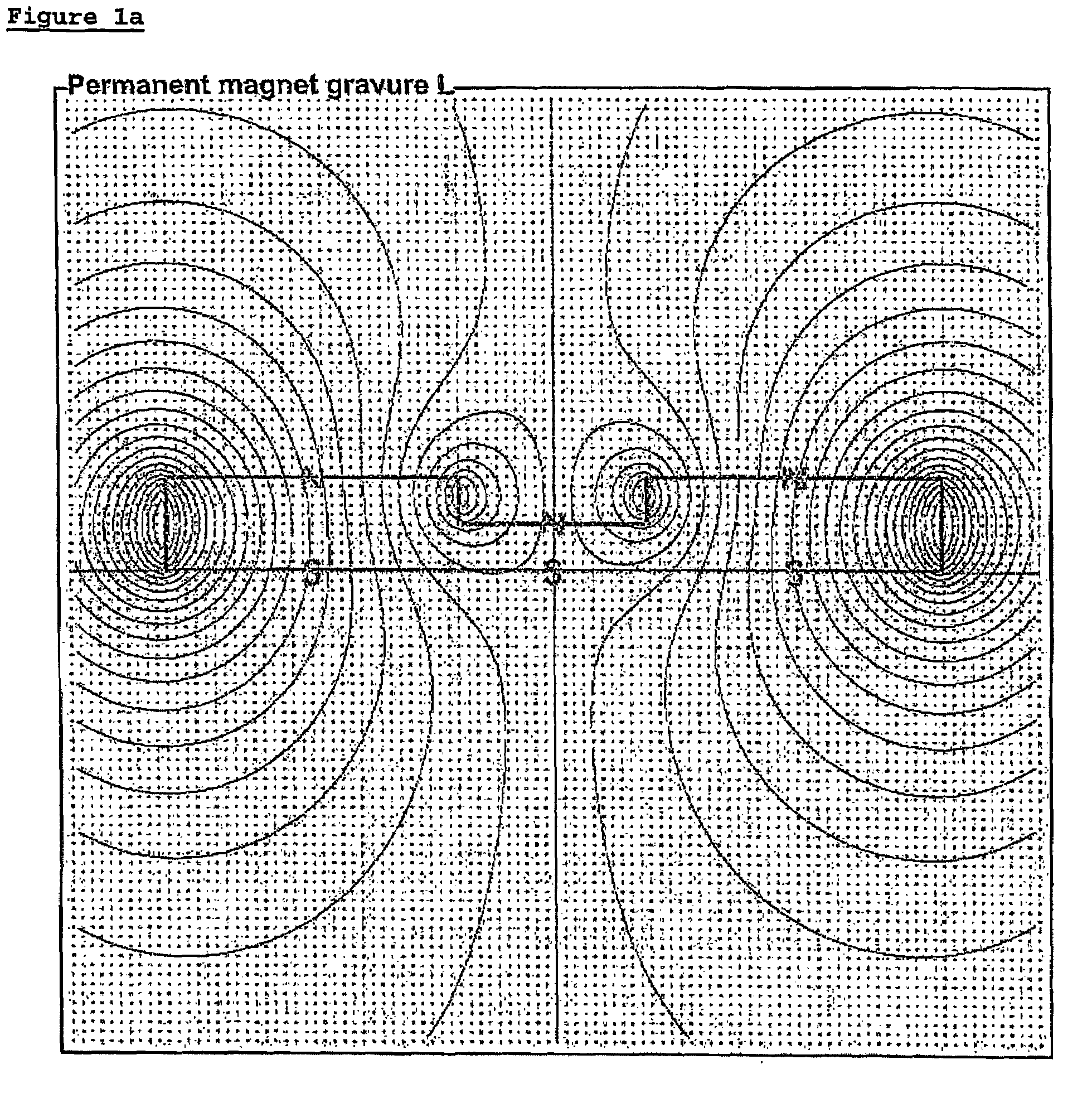 Method and means for producing a magnetically induced design in a coating containing magnetic particles