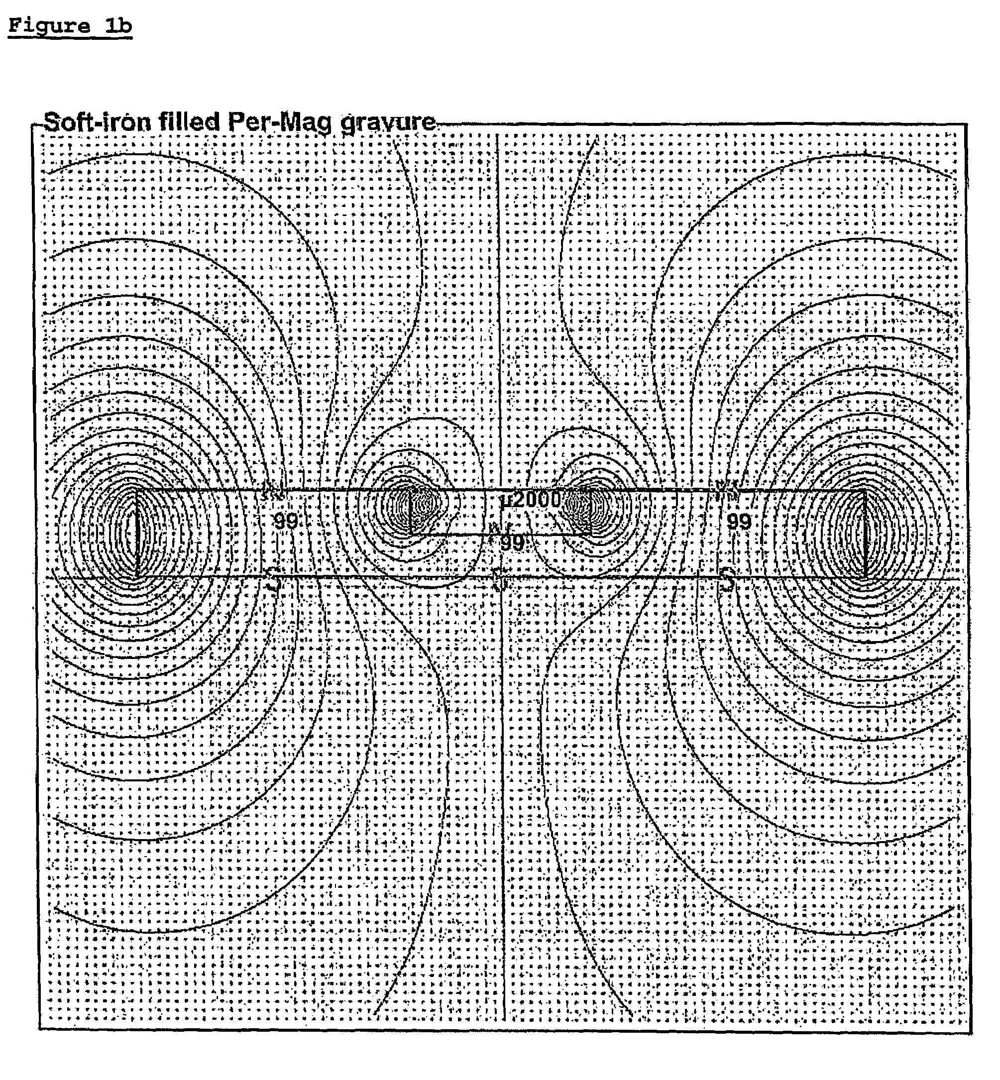 Method and means for producing a magnetically induced design in a coating containing magnetic particles