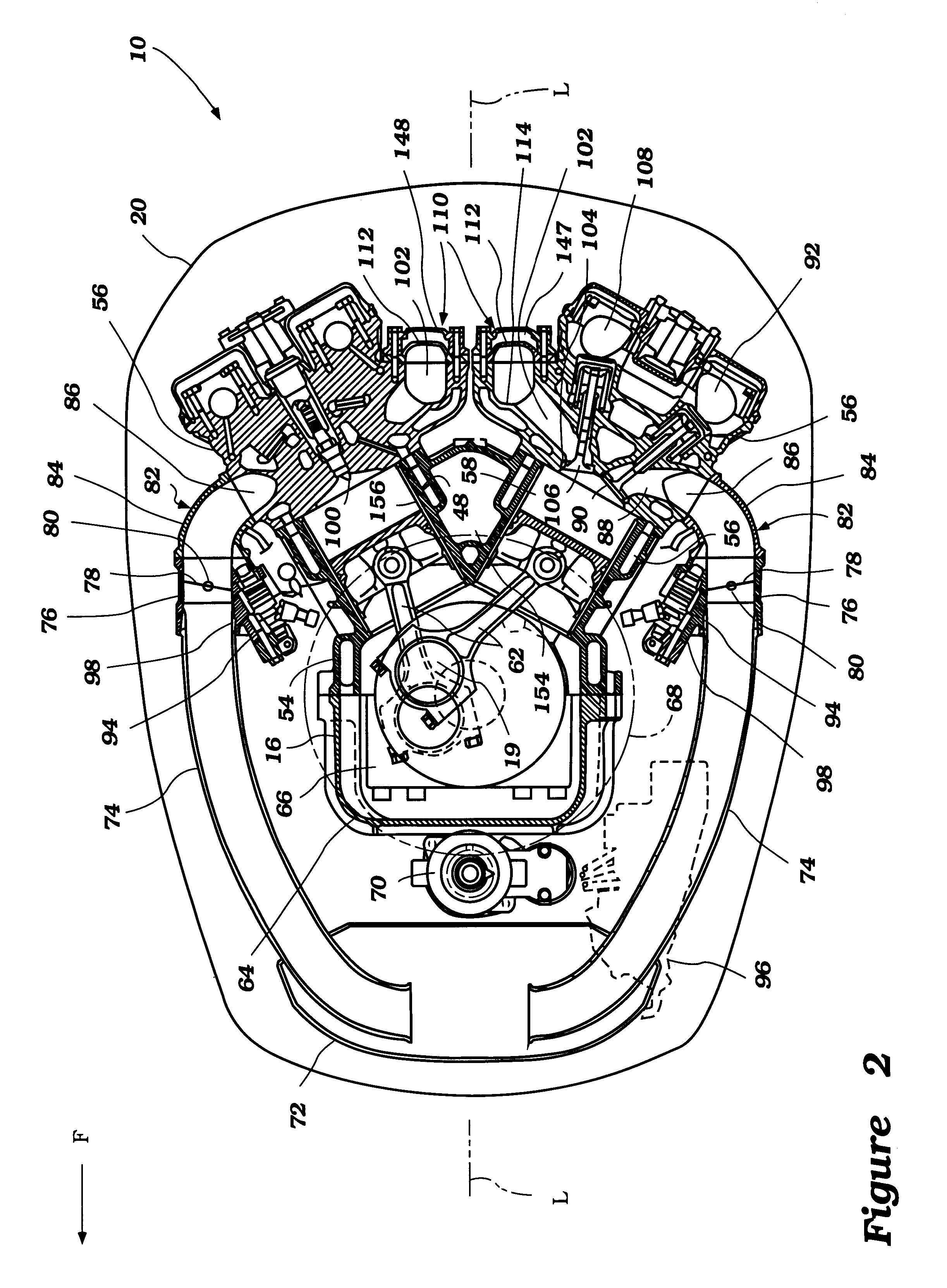 Outboard motor cooling and exhaust system