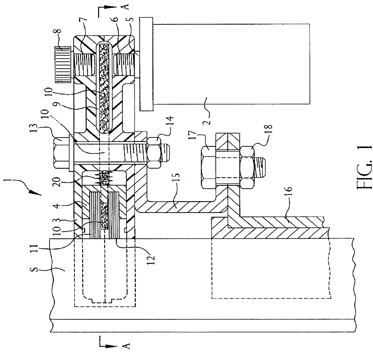 Brushing device for lubricating and cleaning guide and/or drive elements