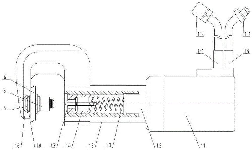 Wagon 120-valve protection hood rivet disassembling device