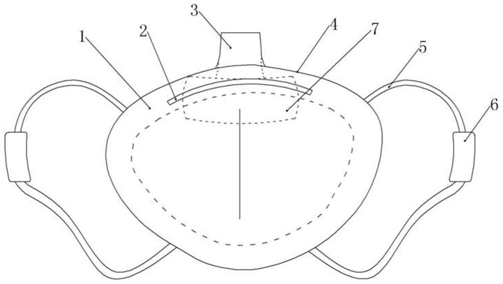 Medical protective mask capable of preventing pressure injury