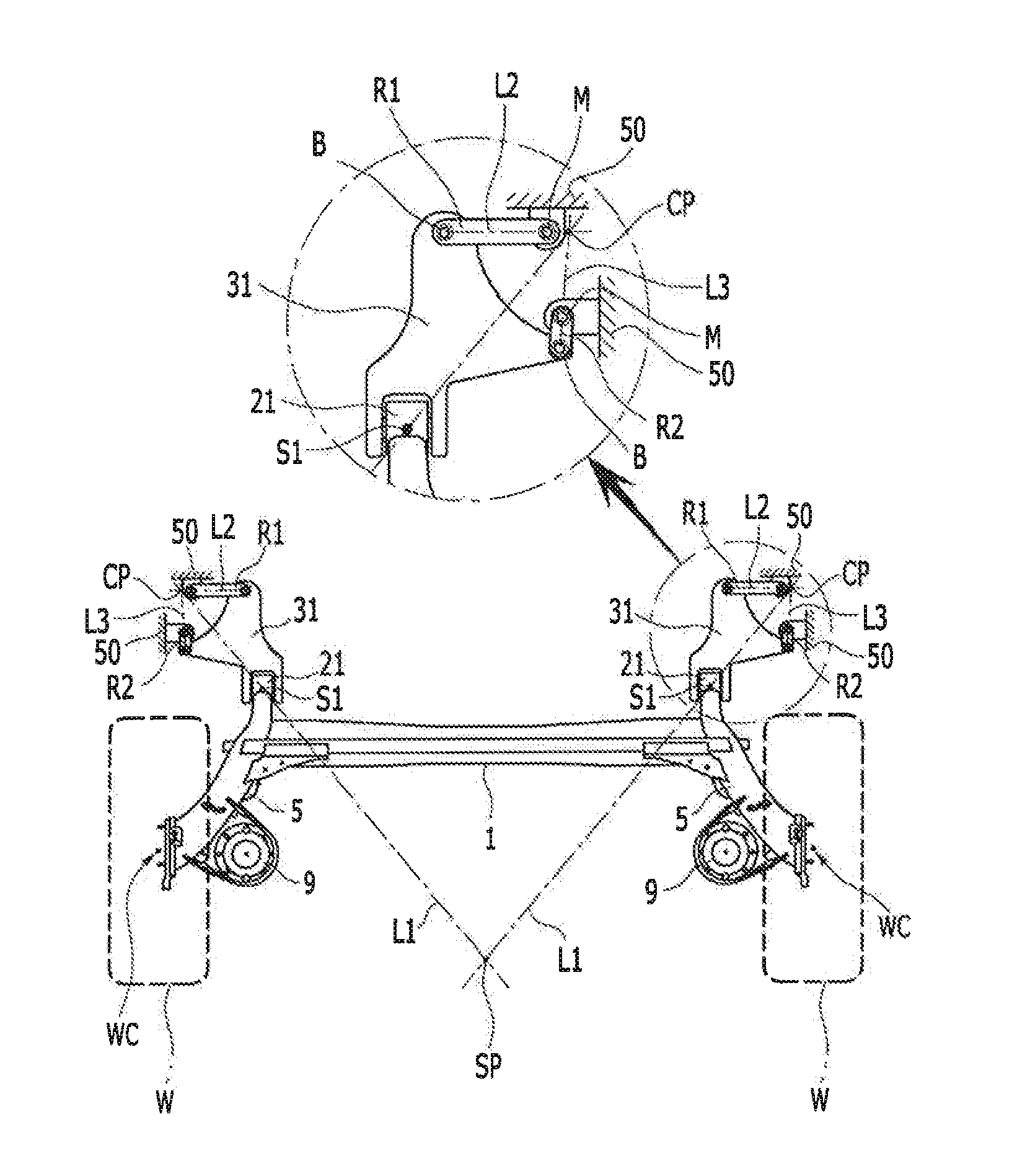 Coupled torsion beam axle type suspension system