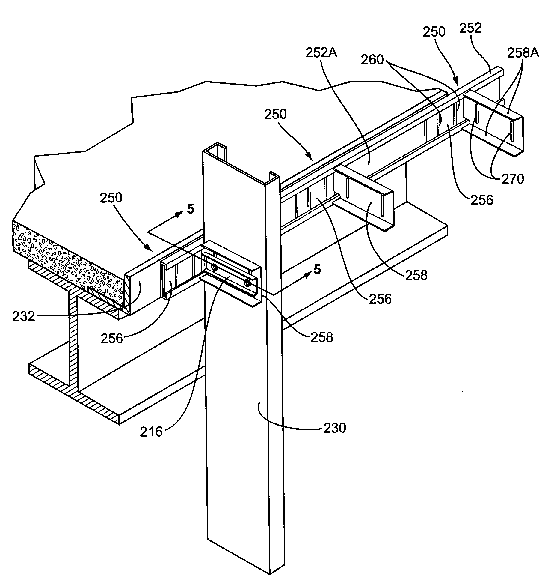 Connector for connecting two building members together that permits relative movement between the building members