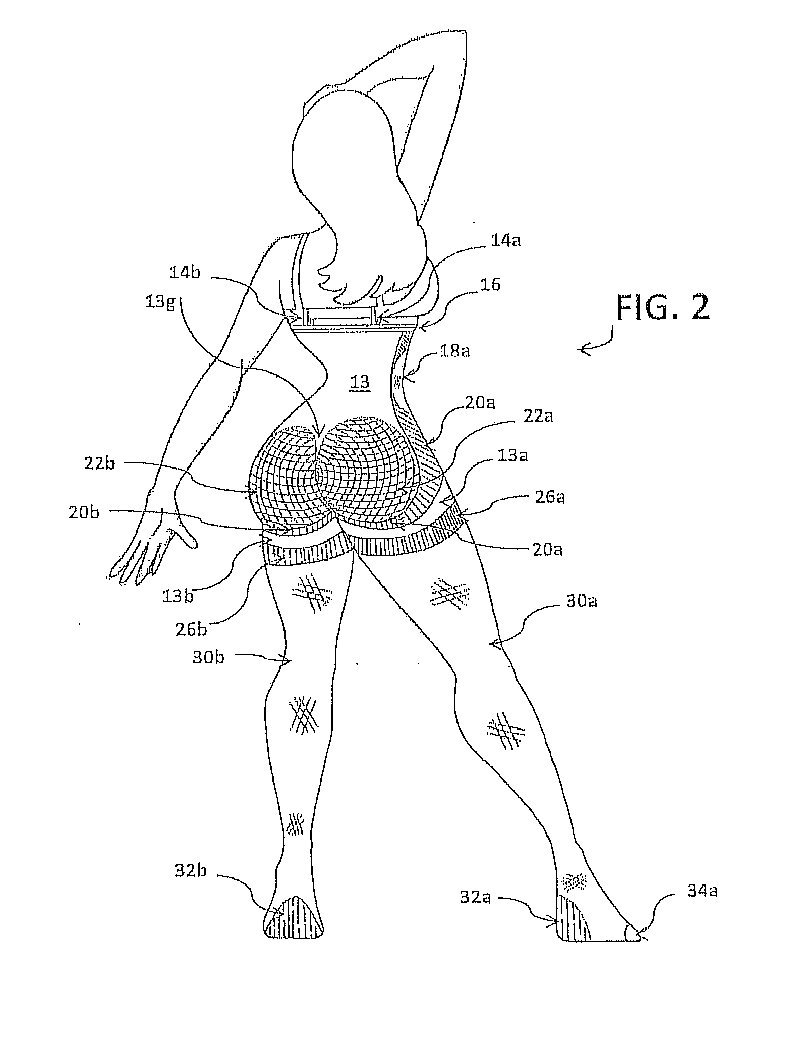 Butt enhancing hosiery/shaper under garment