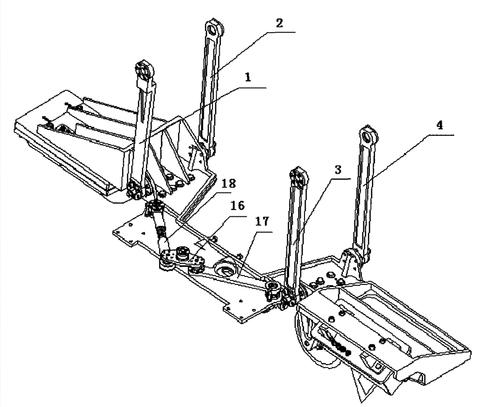 Rail outline and undulatory wear sensor positioning mechanism for tracking central line of top of steel rail