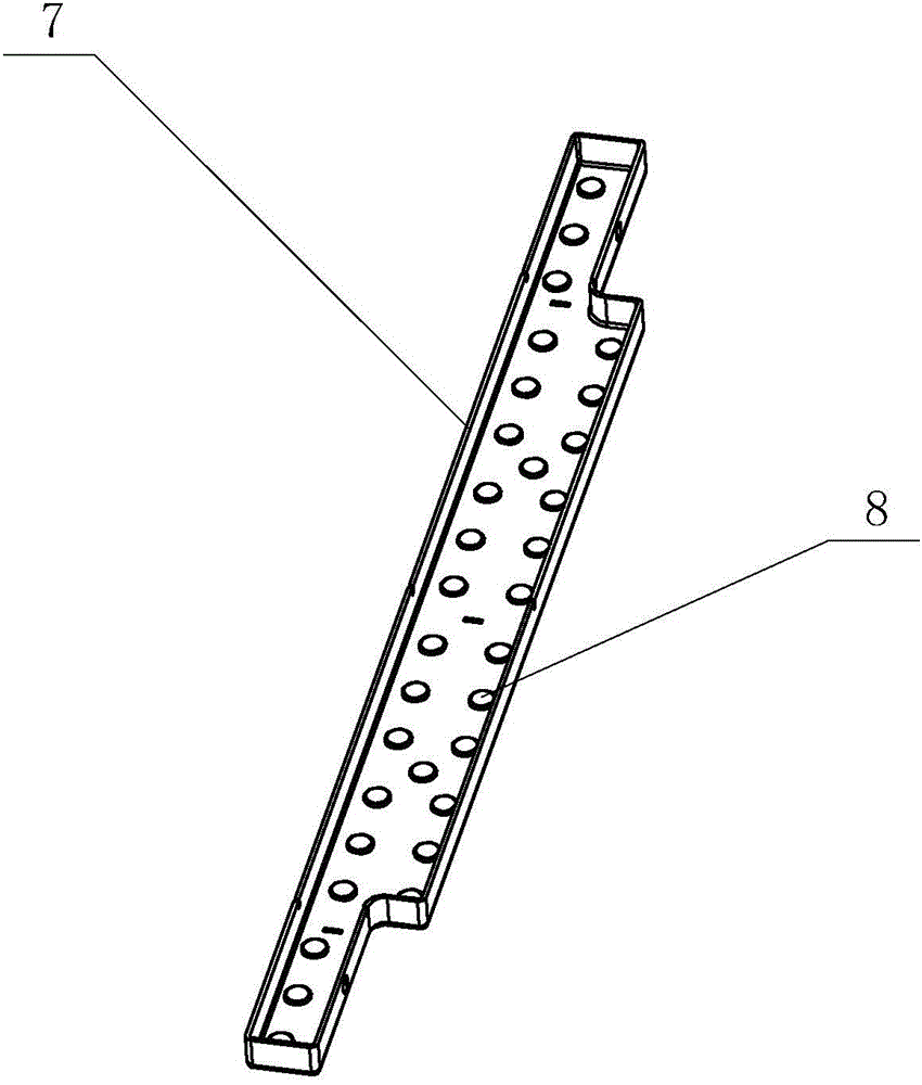 Water chamber connecting structure of parallel flow type heat exchanger with harmonica-shaped channel