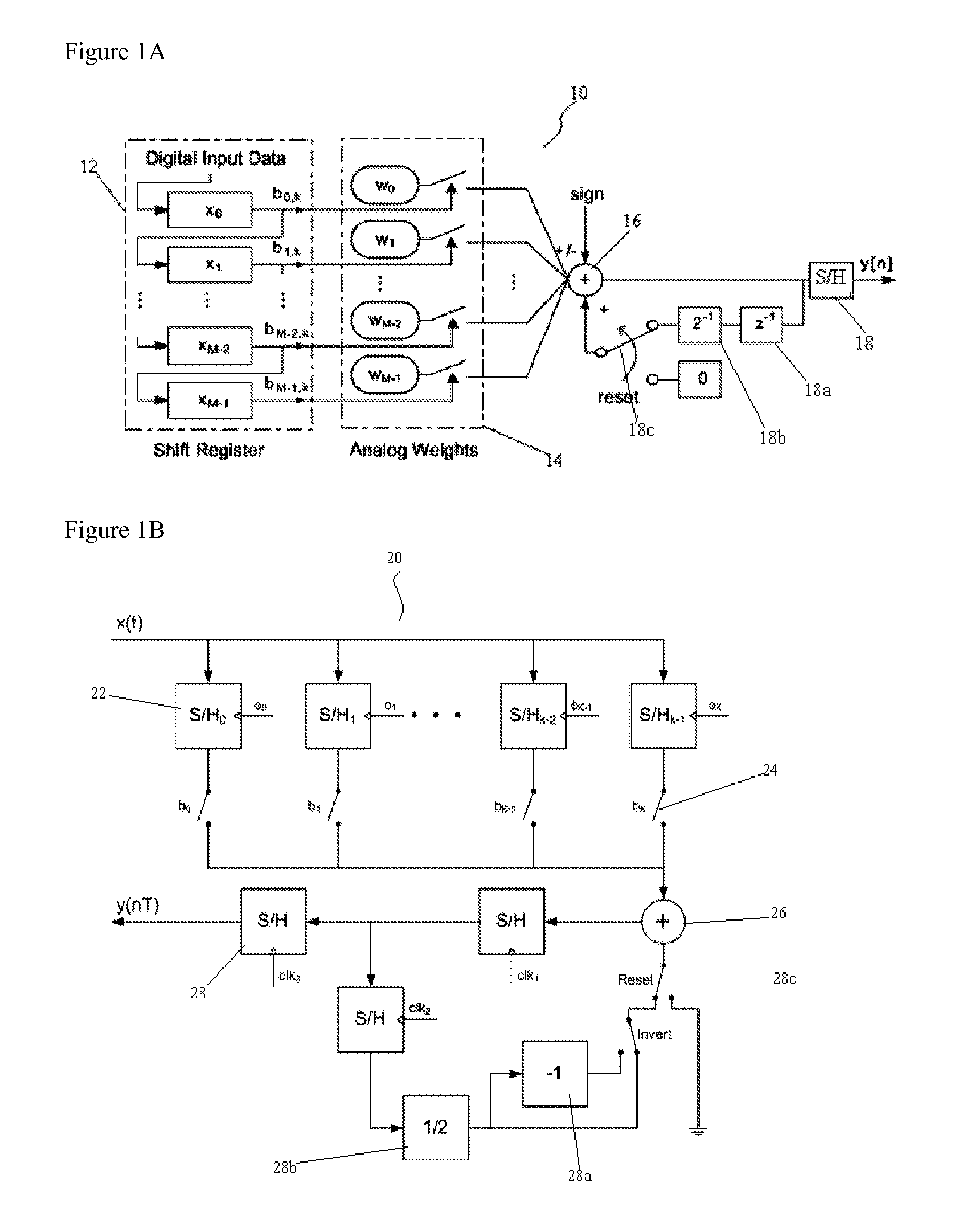 Reconfigurable mixed-signal VLSI implementation of distributed arithmetic