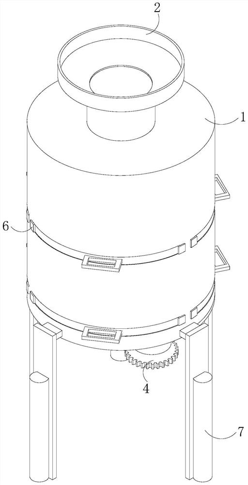 Efficient sand screening device for water conservancy project construction