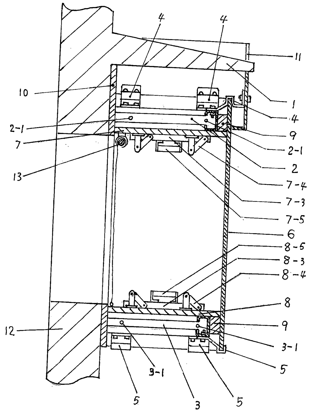 A type of exterior window without a sash and an outer frame