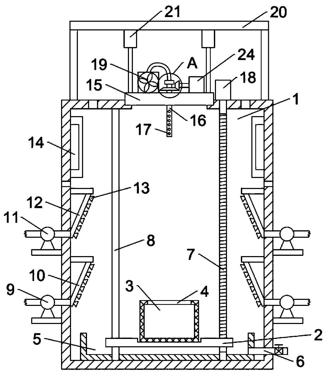 Cleaning and disinfection device for medical nursing articles for gynecology