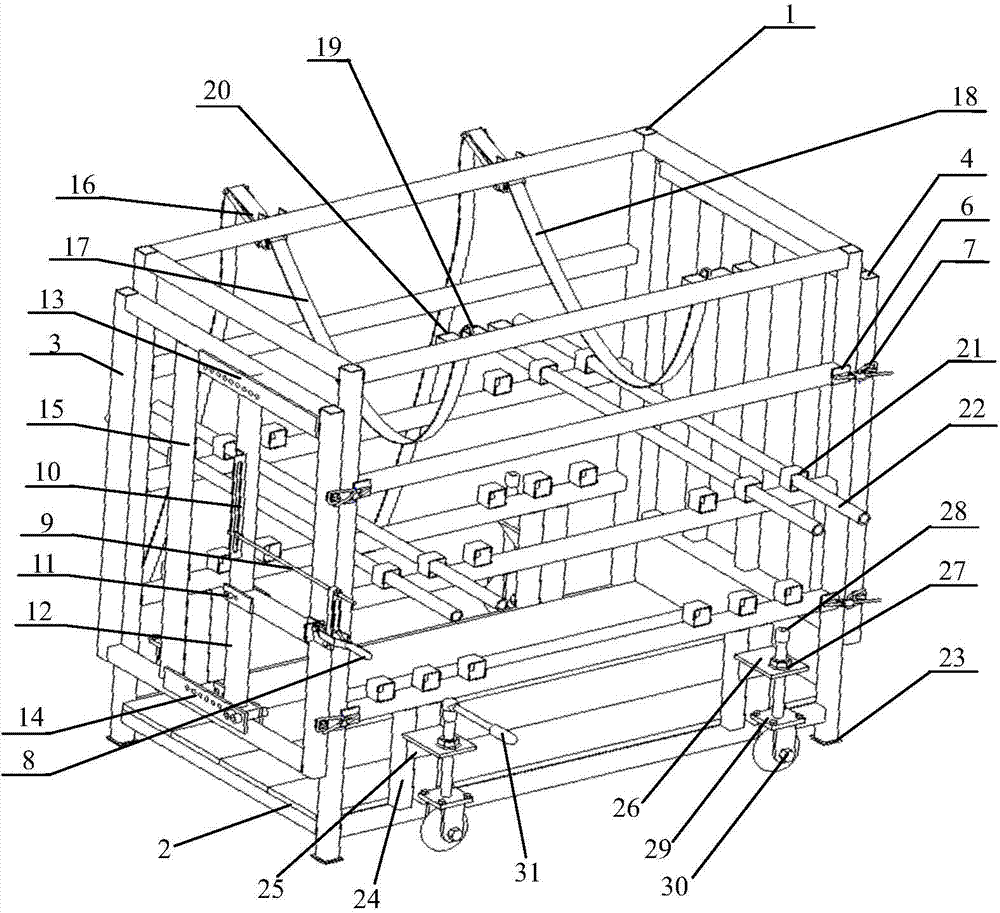 Novel movable retaining frame for cattle