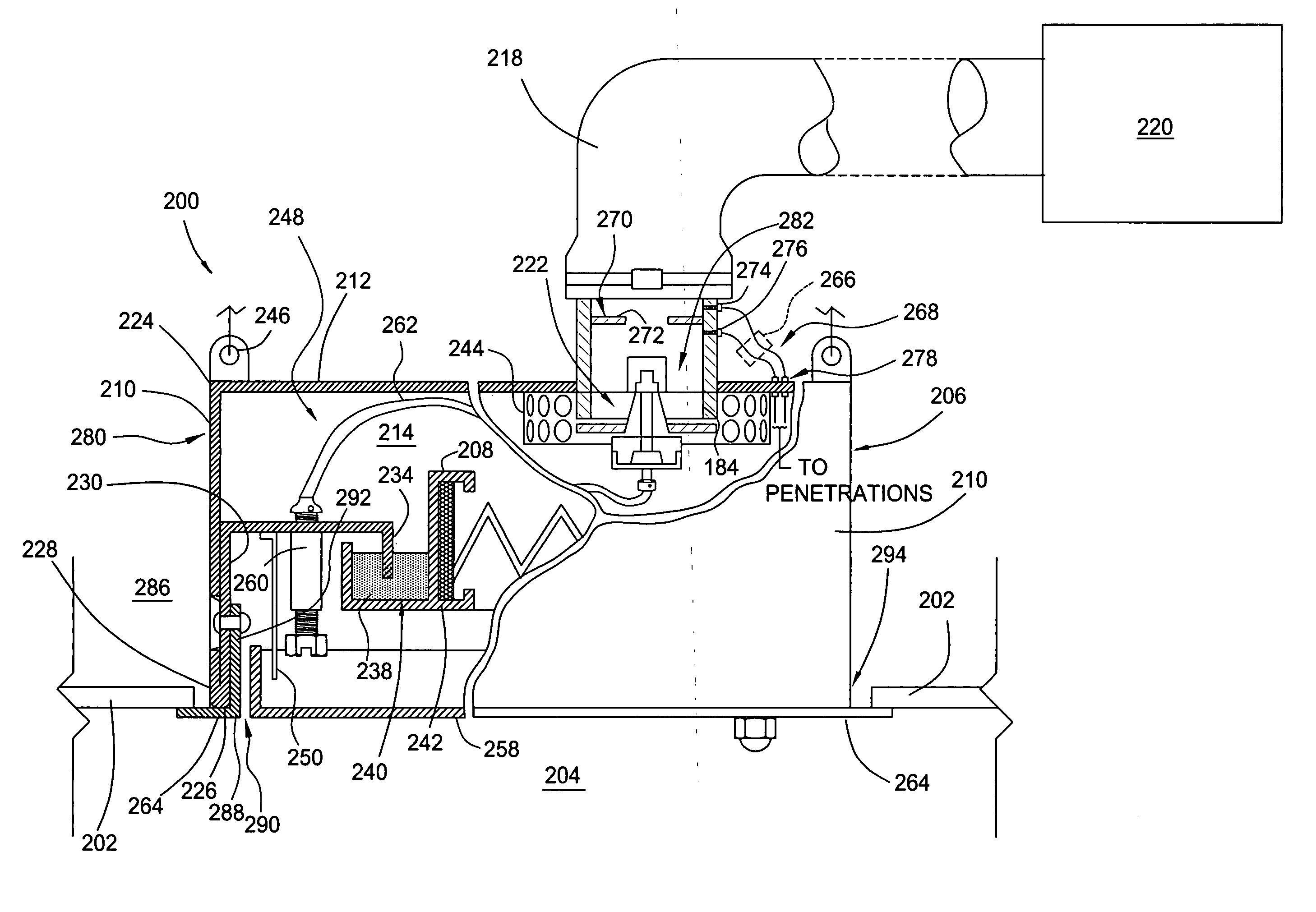 Filter module with flow control