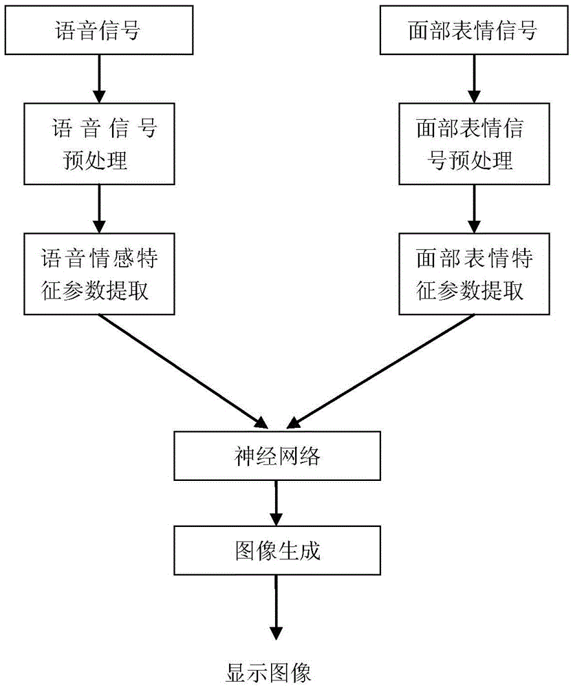 Emotion visualization method facing voice and facial expression signal