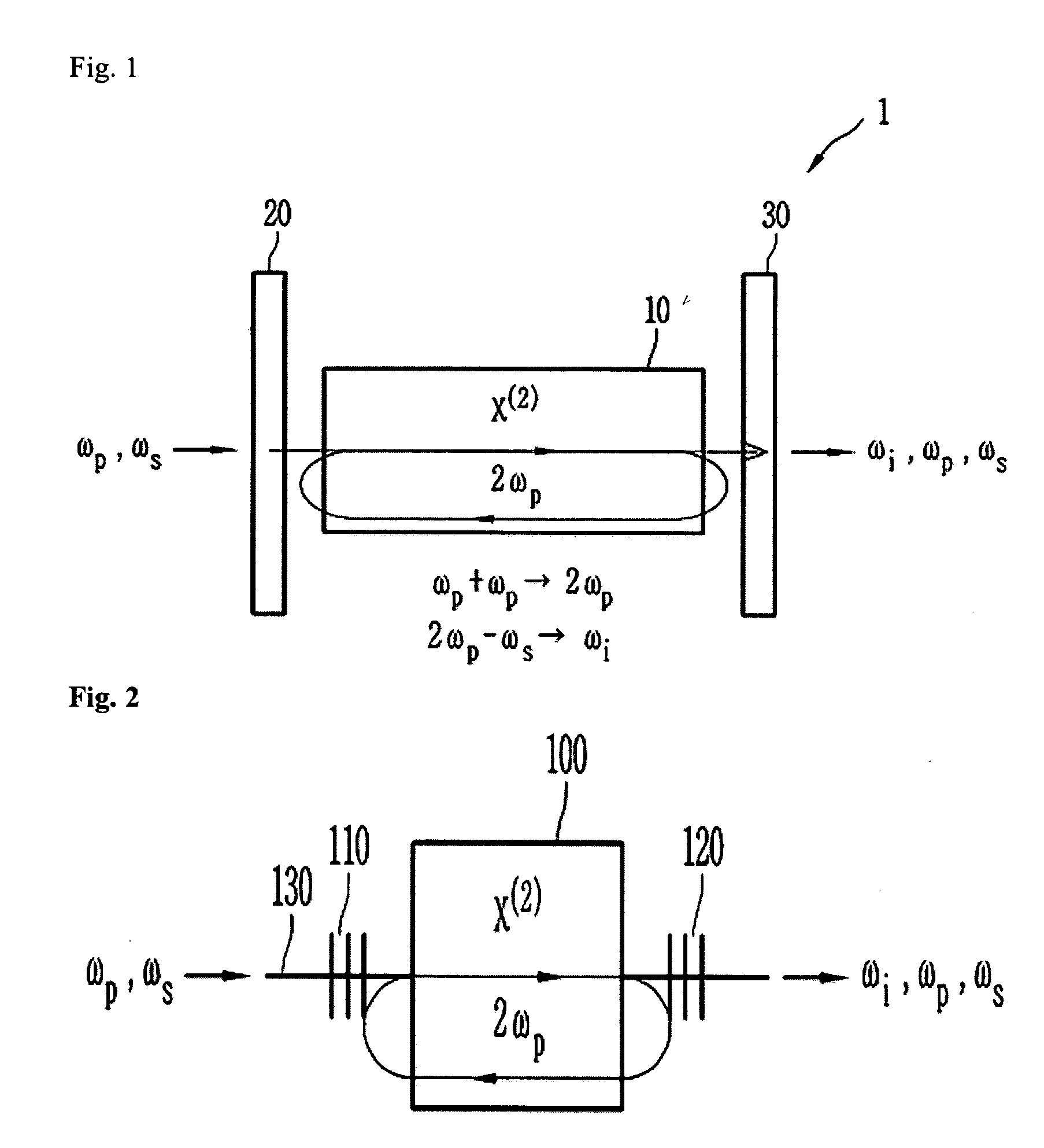 Cascaded difference frequency generator using resonant structure