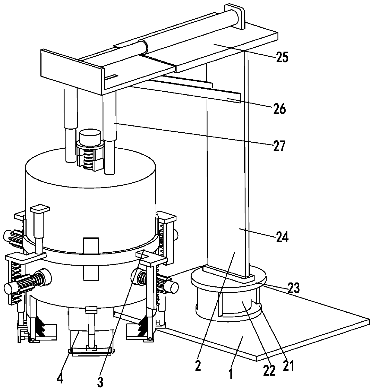 A cylindrical lithium-ion battery transfer and clamping device and battery transfer and clamping process