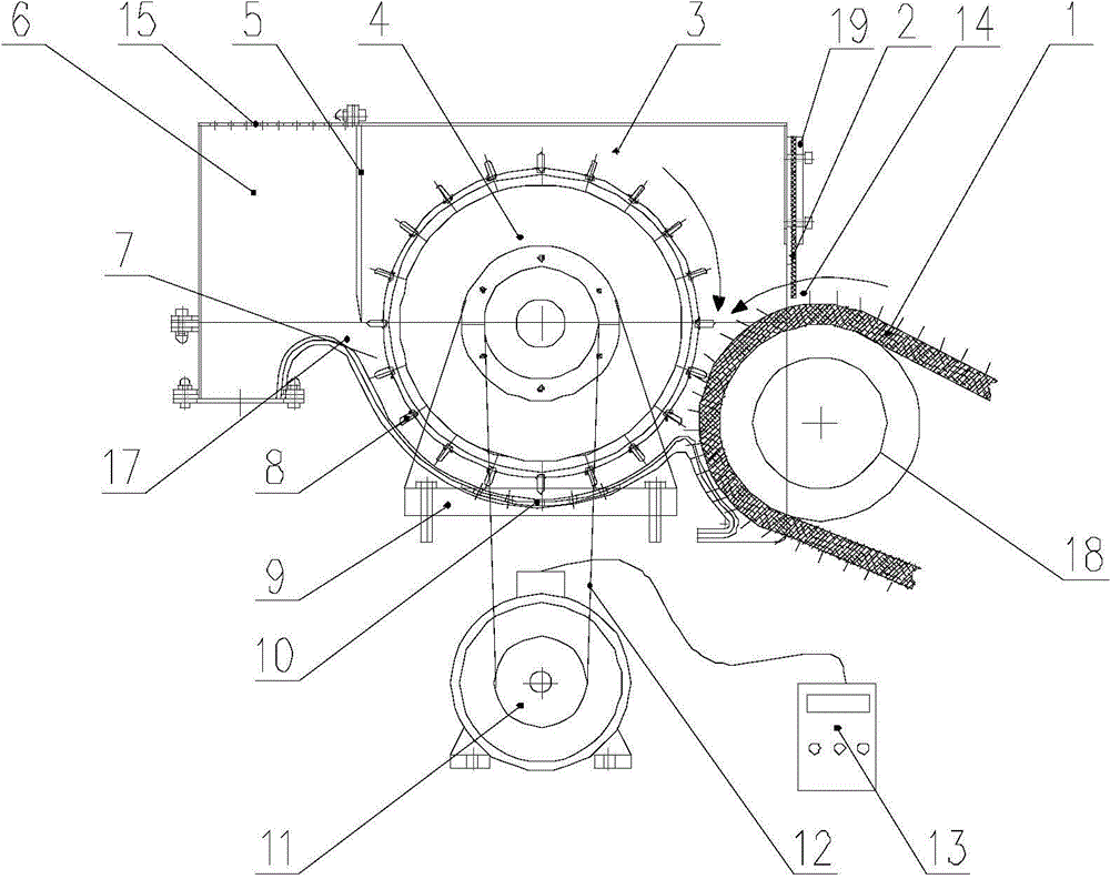 Lint cotton opening device