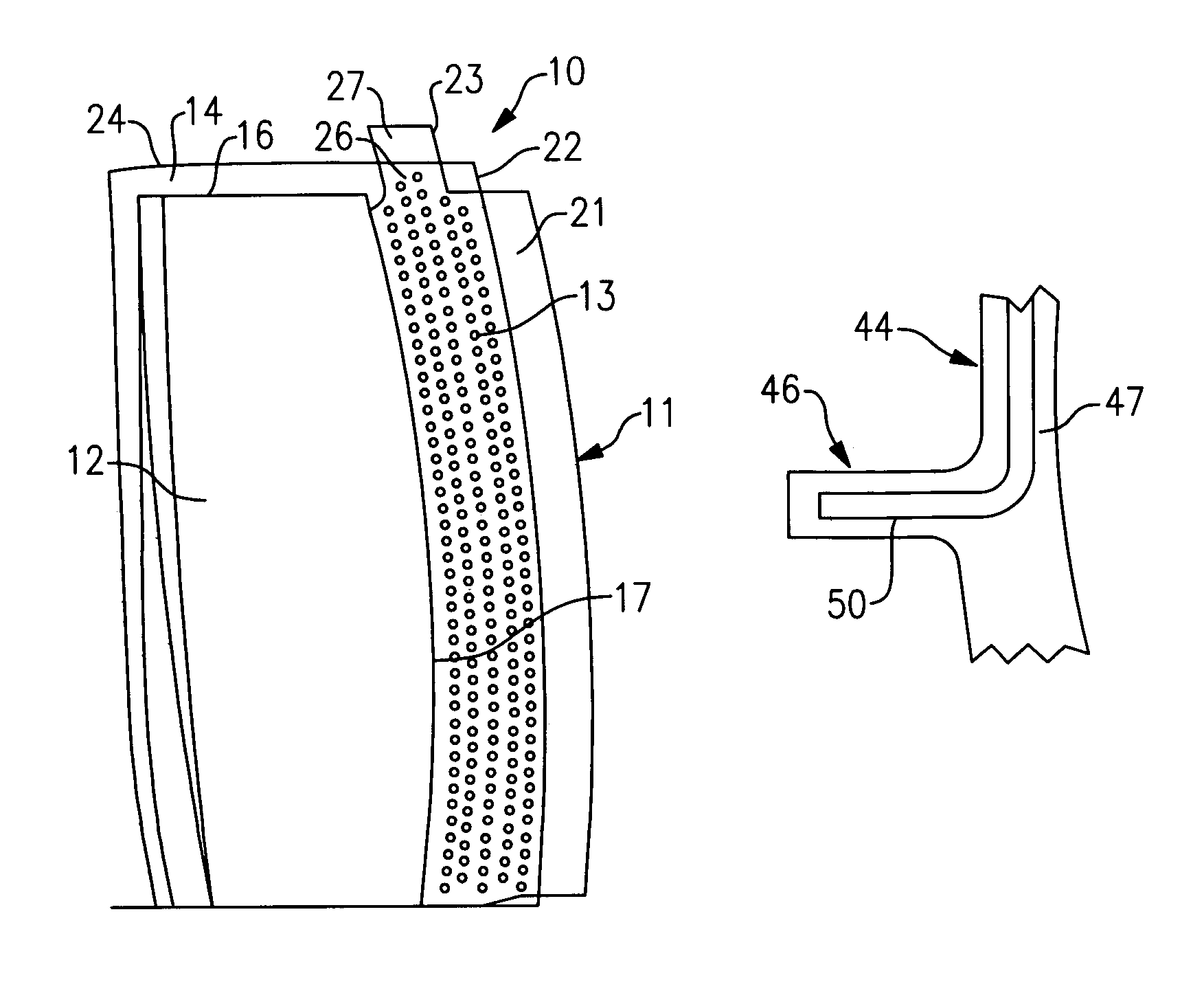 Composite core for use in precision investment casting