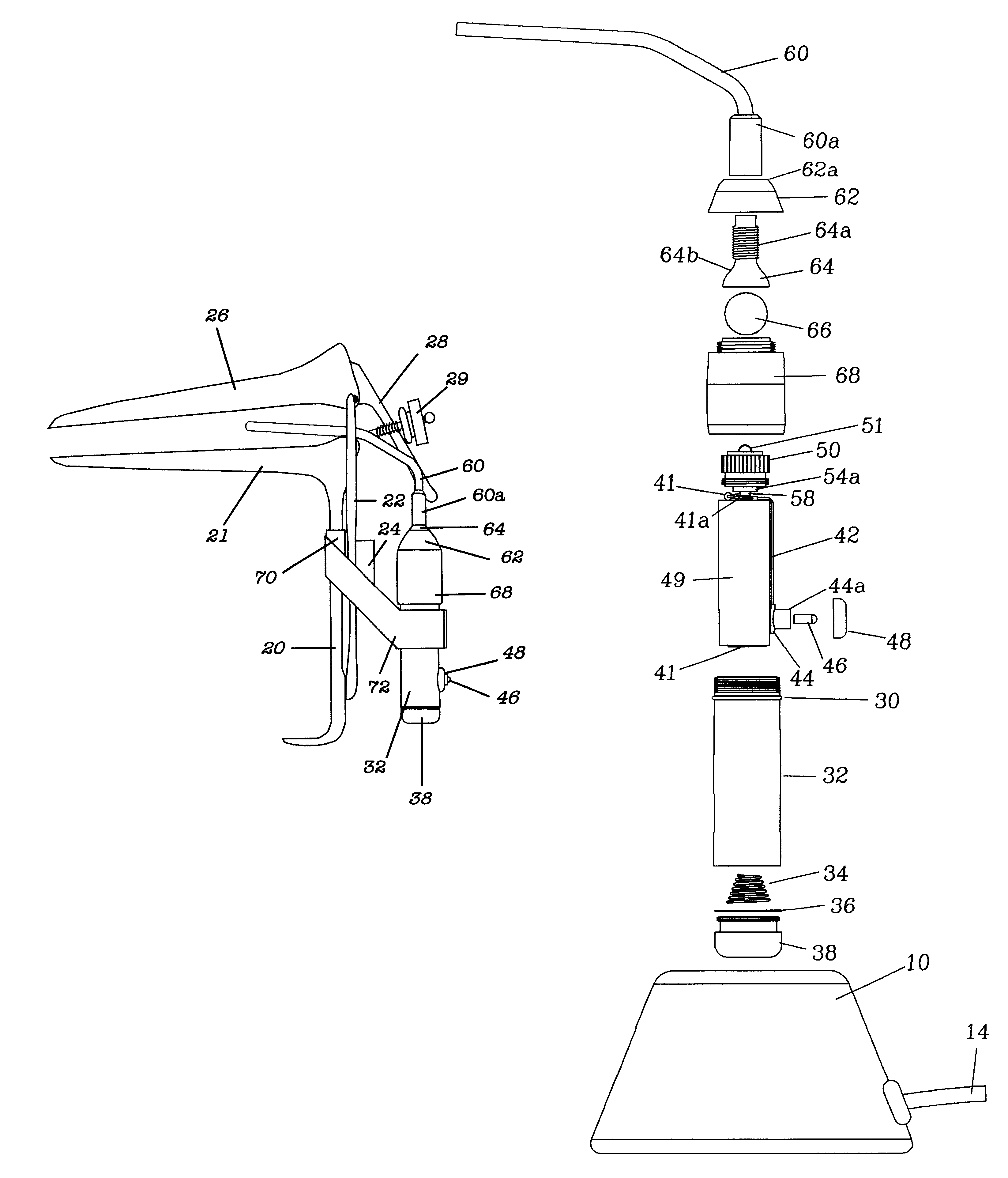 Adjustable vaginal speculum light