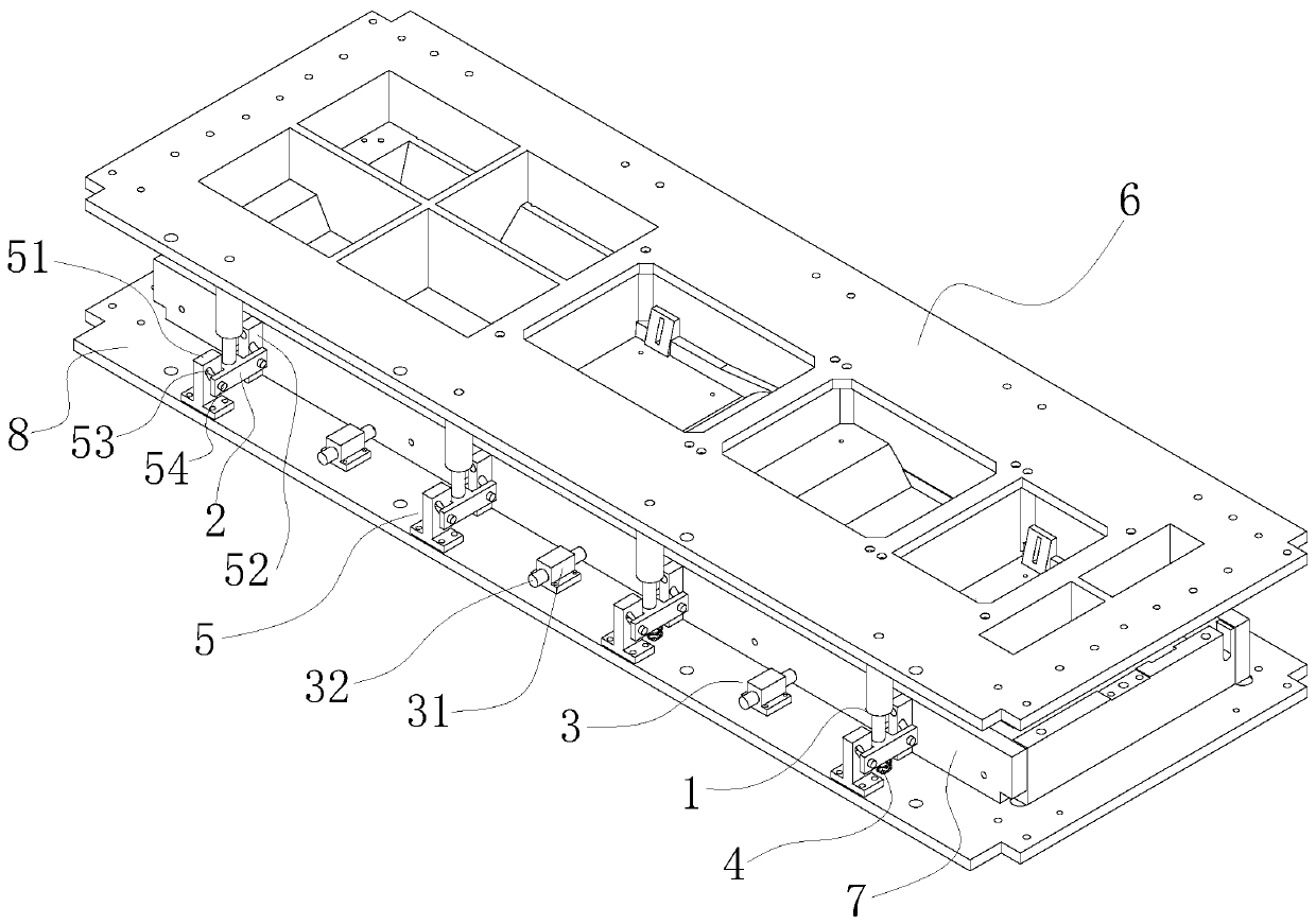 Horizontal movement mechanism and door foaming mold with horizontal movement mechanism