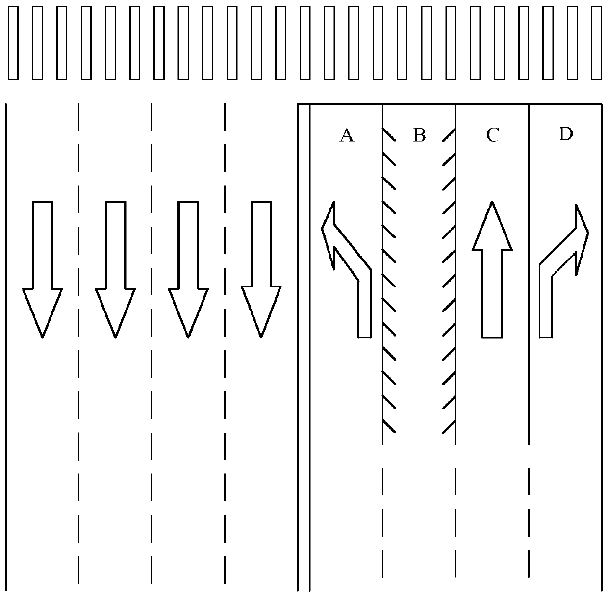 Variable guide lane passing direction control method and device, electronic equipment and system