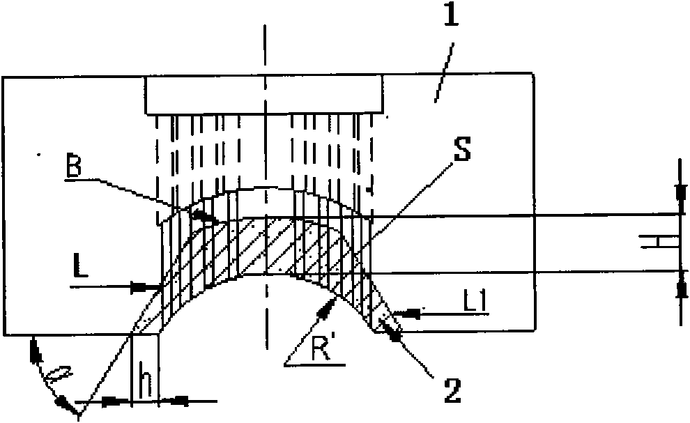 Magnetic circuit structure of high-central-field magnetic shoe mould