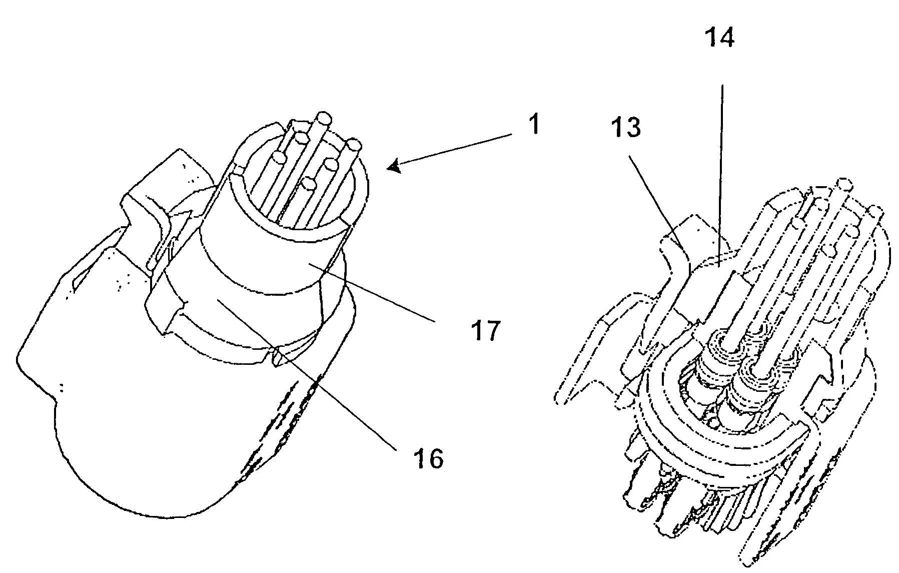 Securing element for preventing the release of a plug connection between a cable harness plug and a coupler plug