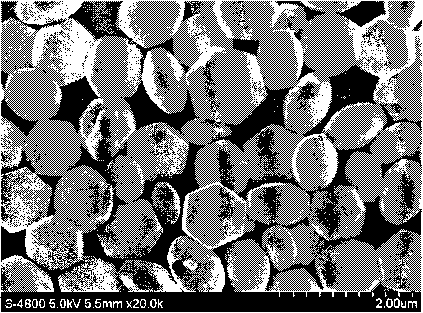 Method for preparing fluorescent nano material converted on NaYF4