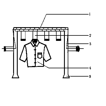 Magnetic clothes air-drying rod