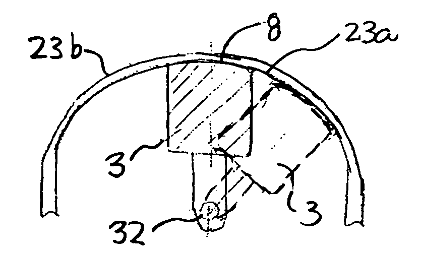 Array transducer for 3D tilting probes