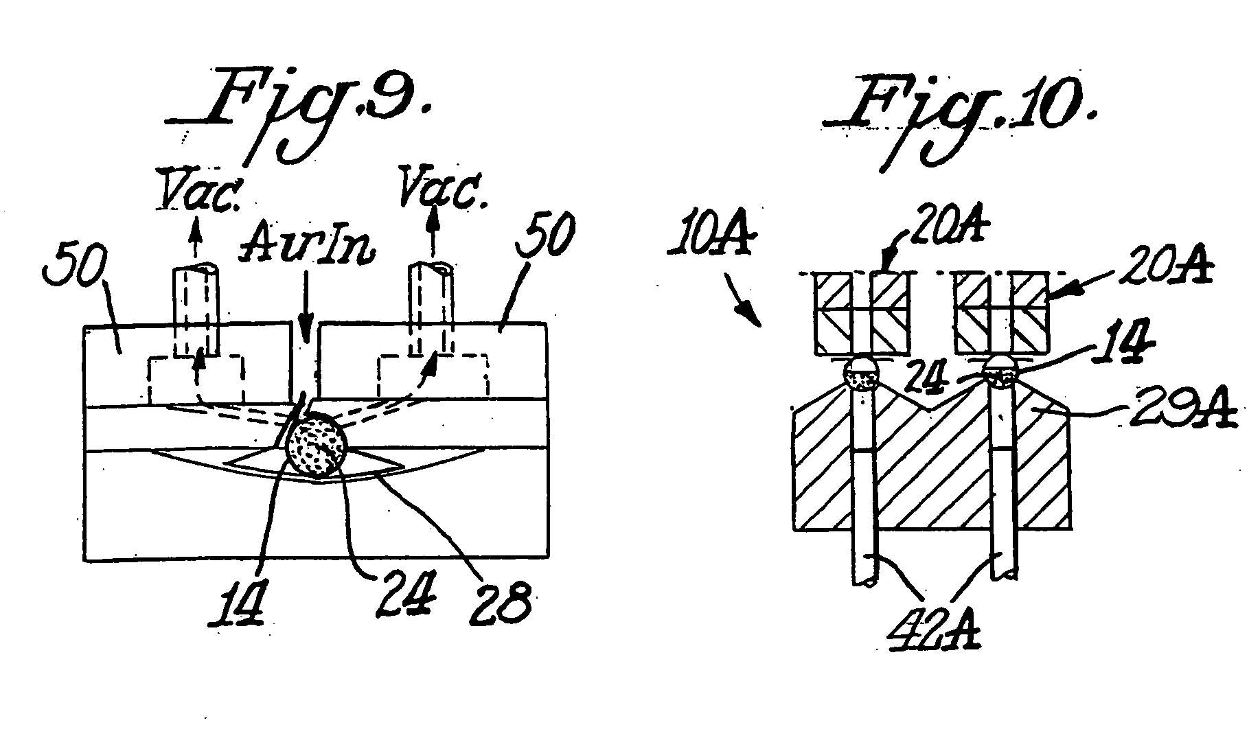 Dual station applicator wheels for filling cavities with metered amounts of particulate material