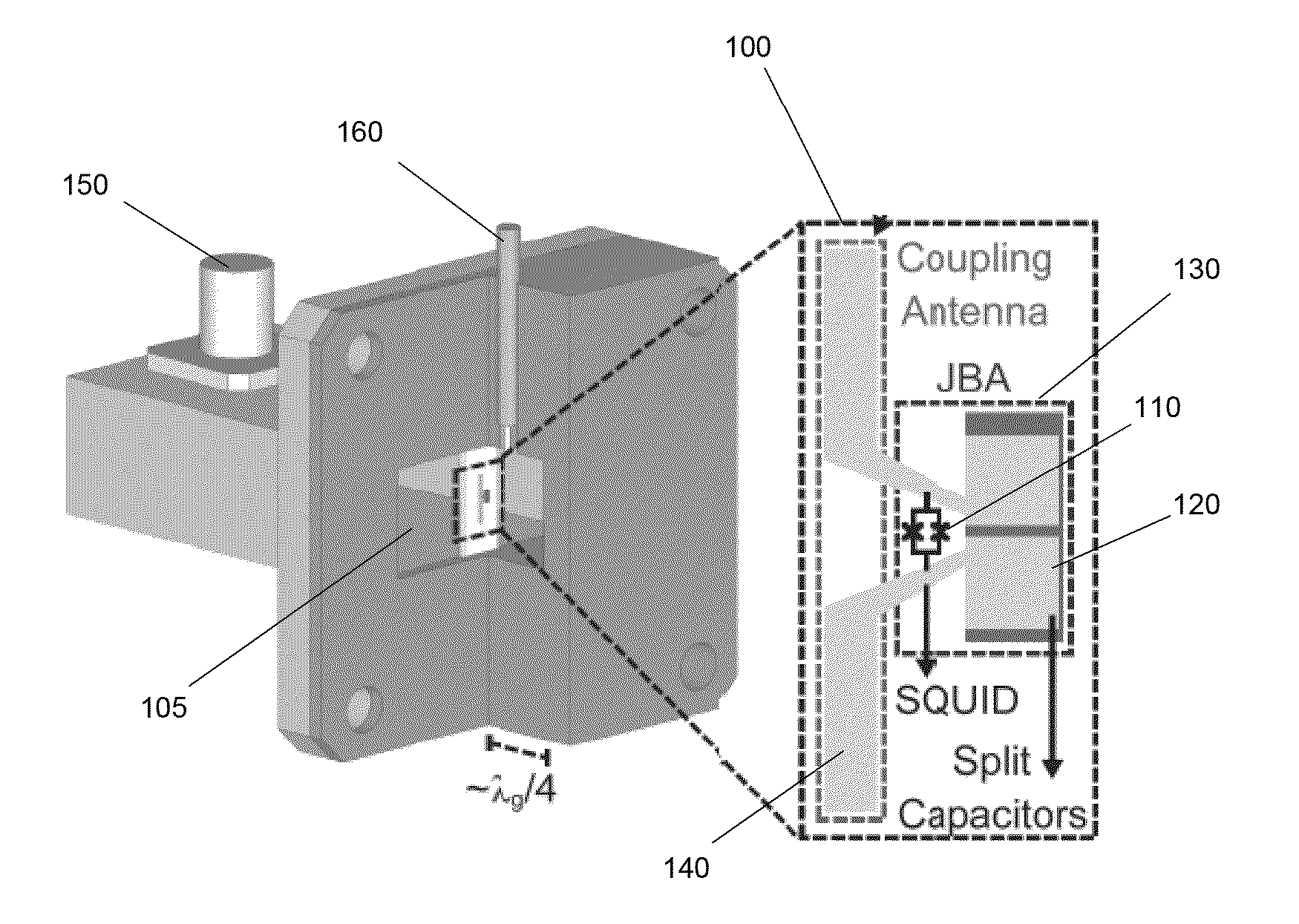 Wireless josephson bifurcation amplifier