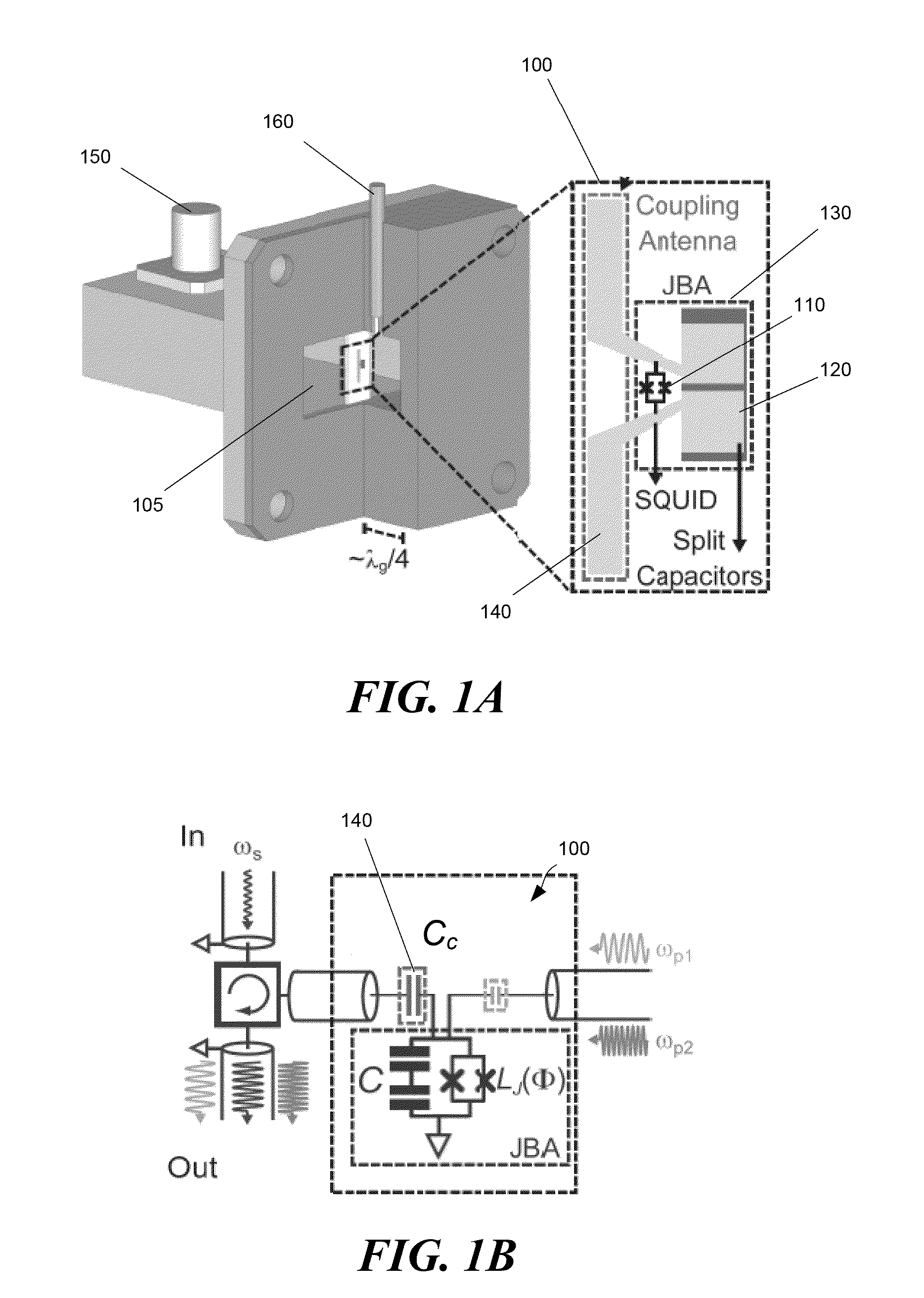 Wireless josephson bifurcation amplifier