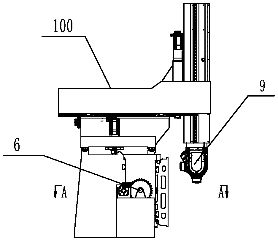 Method and plate flipping milling machine for achieving five-axis single-wall horizontal plate flipping milling