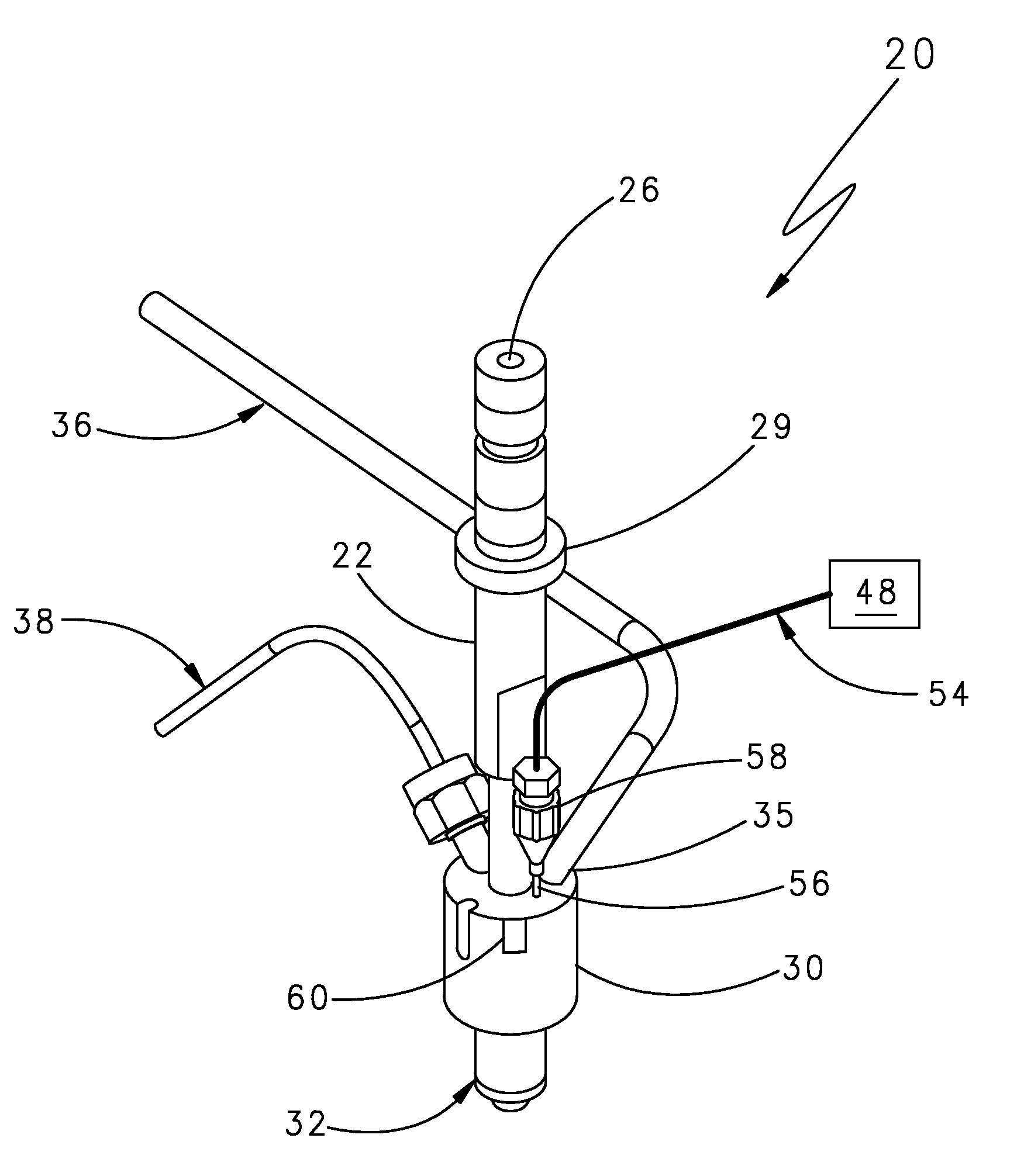 Dual outlet pyrolyzer for biological agent detection system