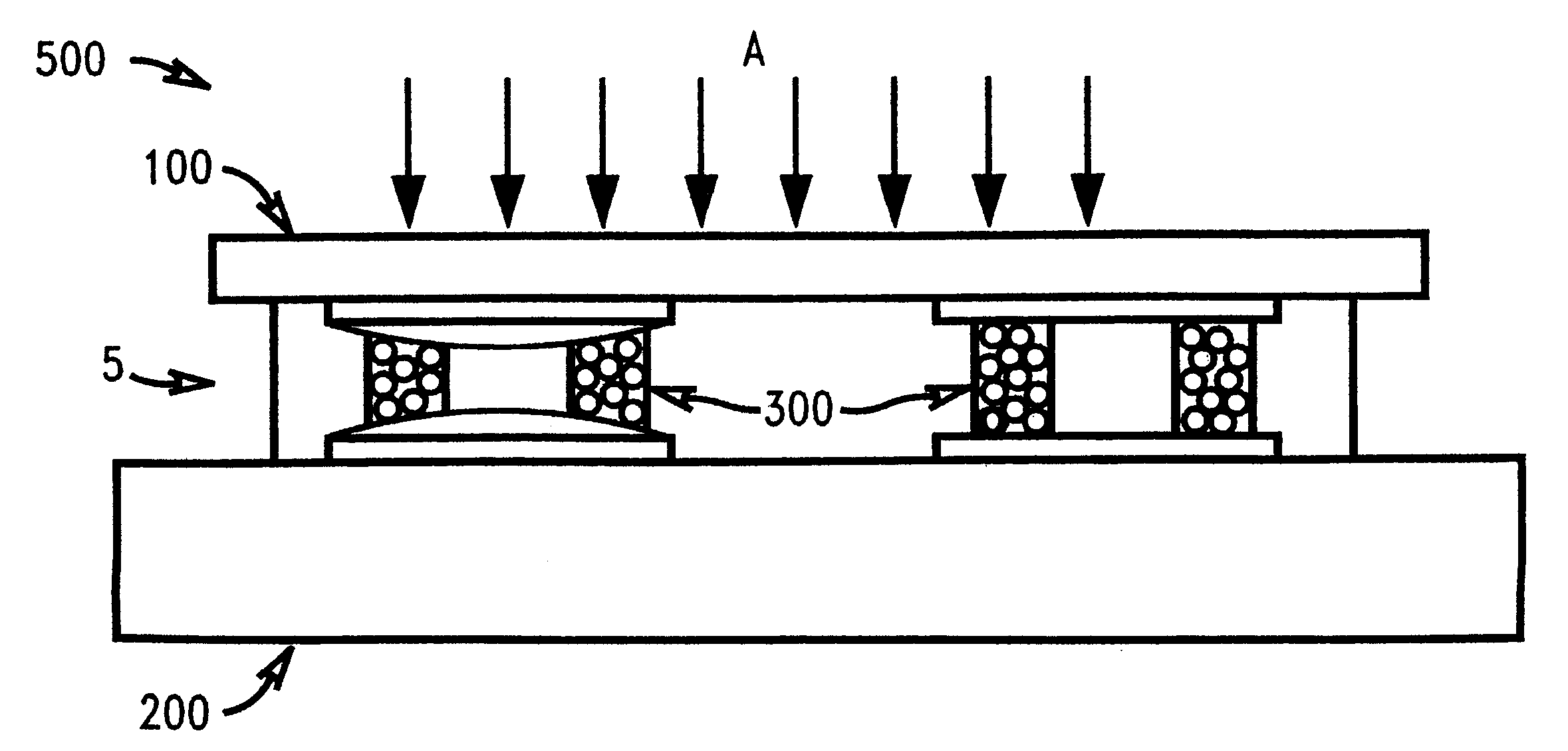 Z-axis compressible polymer with fine metal matrix suspension