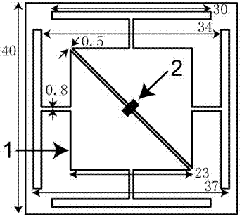 High efficient microwave energy receiving board formed by secondary wavelength resonance structural units