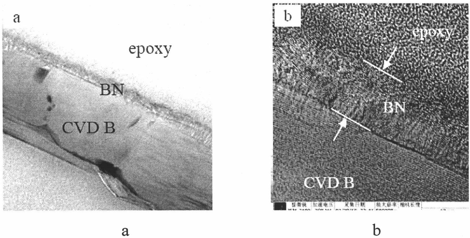 Method for preparing hexagonal boron nitride interface coating