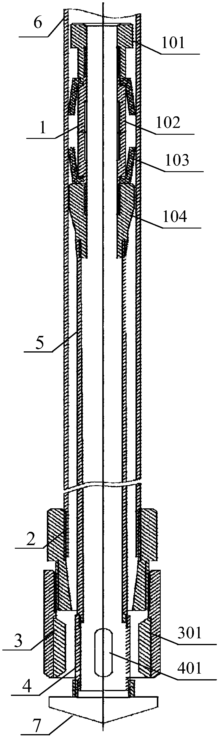 Sand washing method and special tool