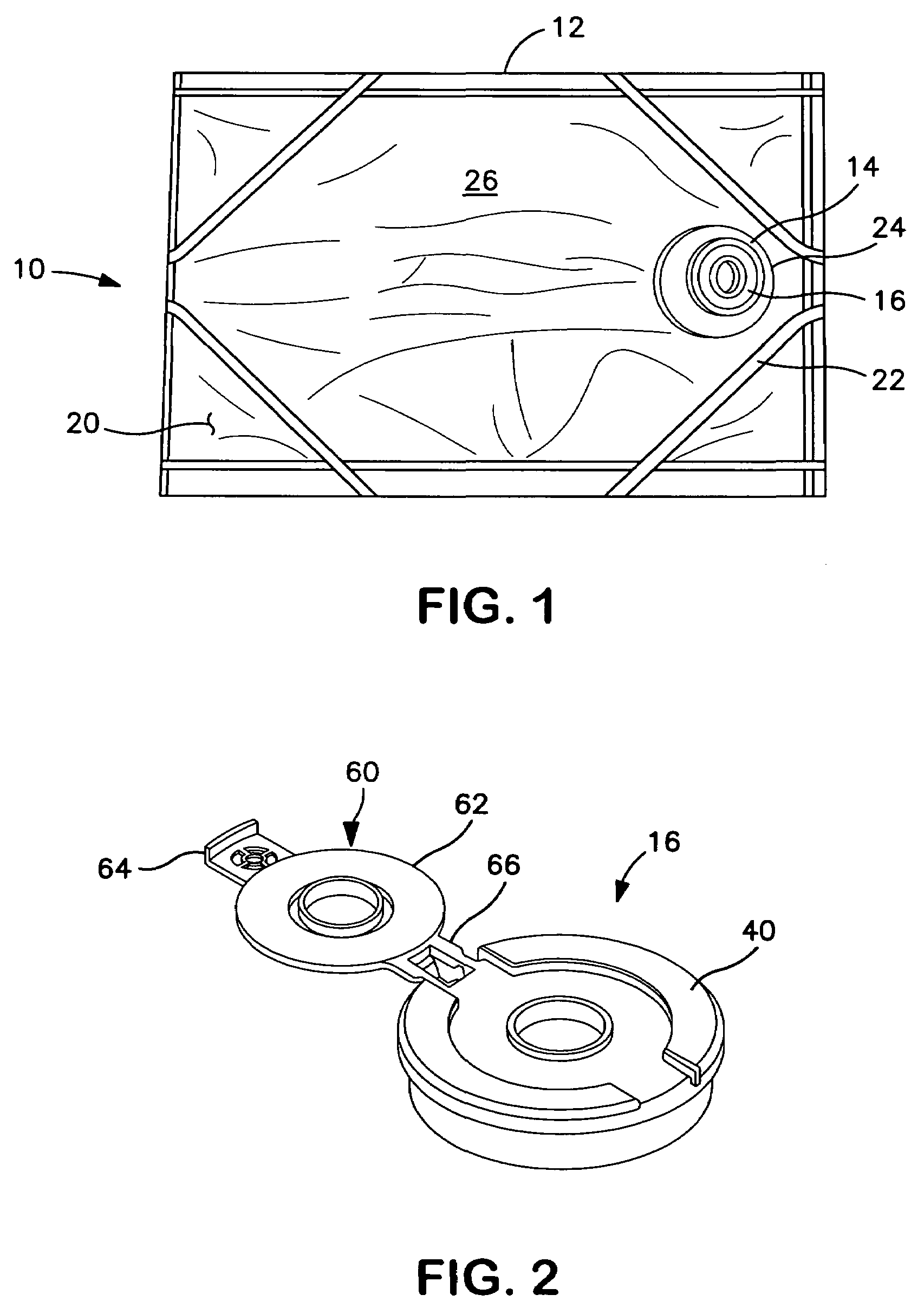 Cap assembly and container used therewith