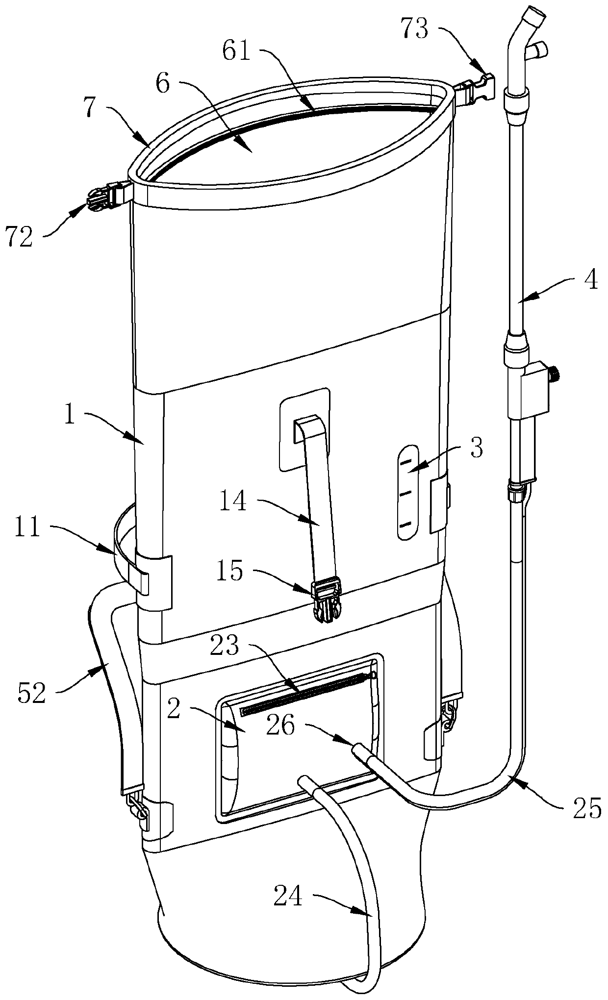 Knapsack atomizer