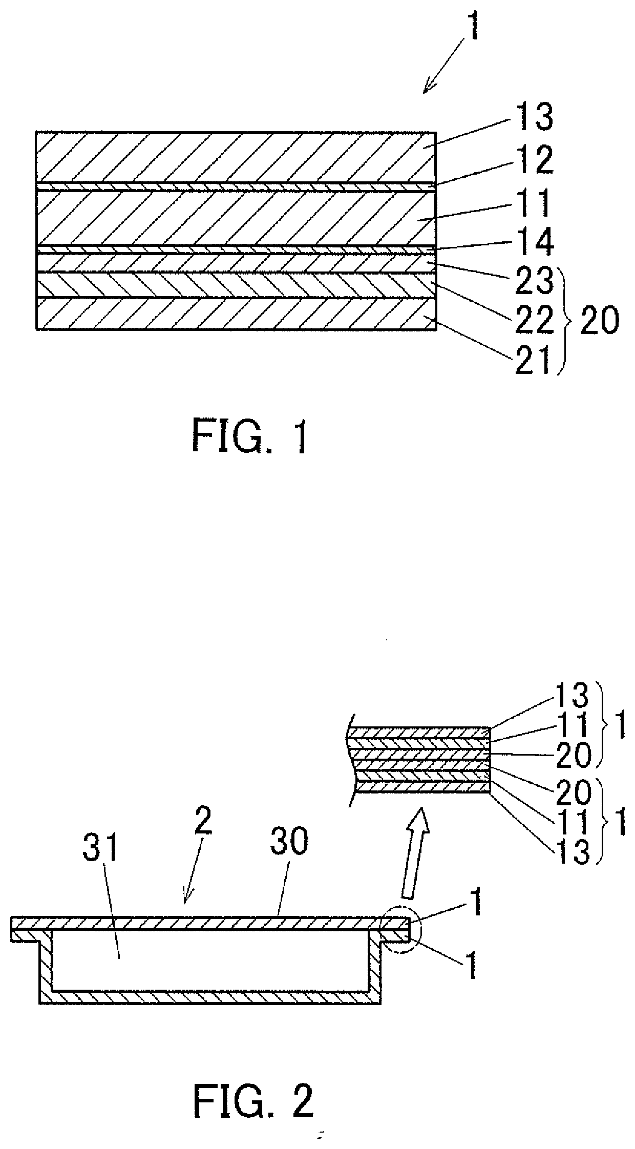 Packaging material for battery